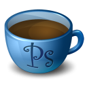 иконка photoshop, coffee