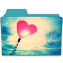 иконка heart, сердце, папка, любовь