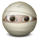 иконка mummy, мумия, смайлик, хэллоуин