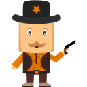 иконки cowboy, ковбой