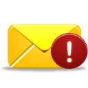 иконка предупреждение, письмо, email alert