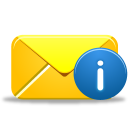 иконка информация, письмо, email info