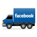 иконка facebook, фейсбук, грузовик, машина