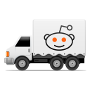 иконка reddit, грузовик, машина
