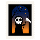иконка хэллоуин, смерть, skeleton