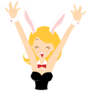 иконка девушка, женщина, счастье, кролик, girl