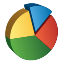 иконка круговая диаграмма, график, статистика, pie chart
