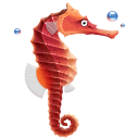 иконки морской конек, море, seahorse